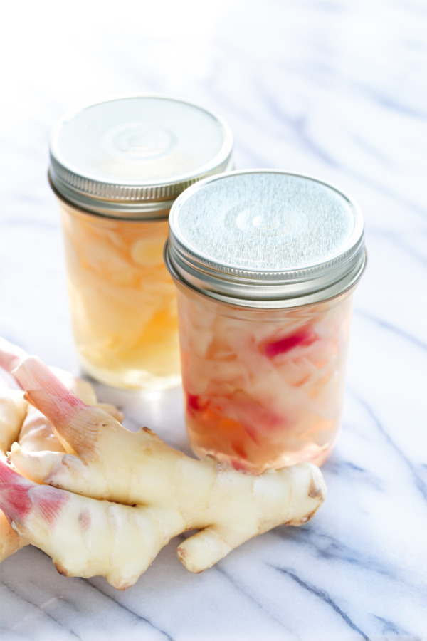 How to Make Homemade Pickled Ginger (and why it is pink?)