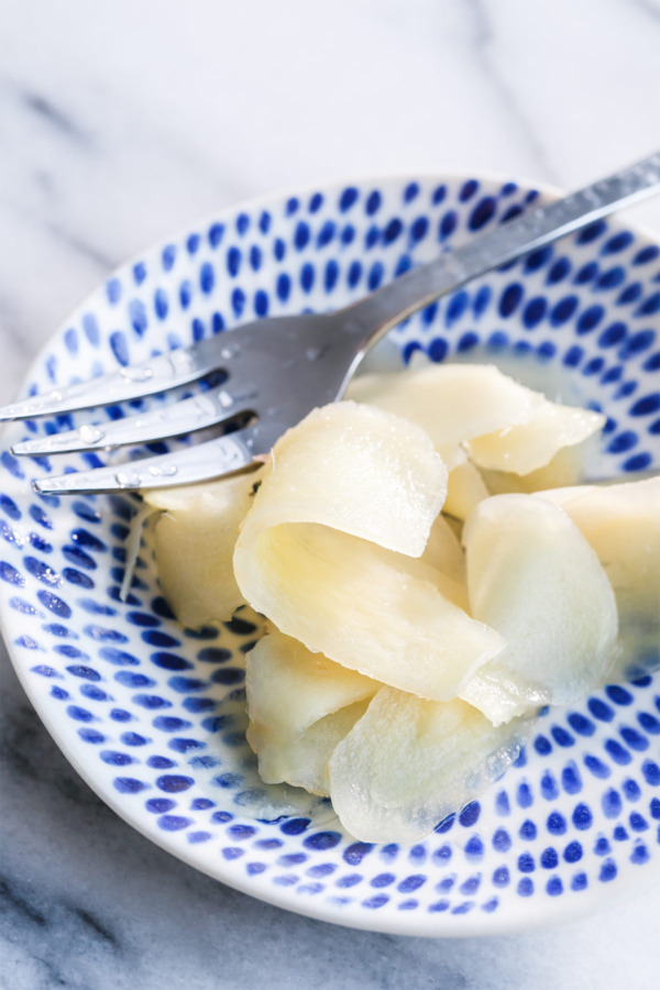 How to Make Homemade Pickled Ginger using fresh baby ginger