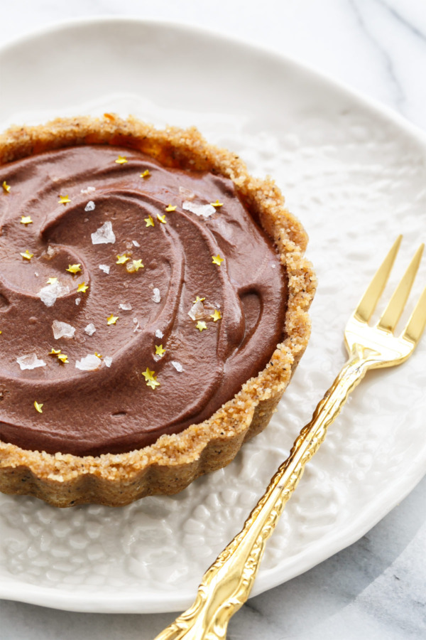 Salted Dark Chocolate and Dulce de Leche Tart