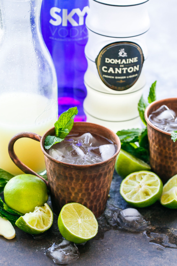 "Fancy" Moscow Mule Recipe, made with homemade ginger beer concentrate and ginger liqueur