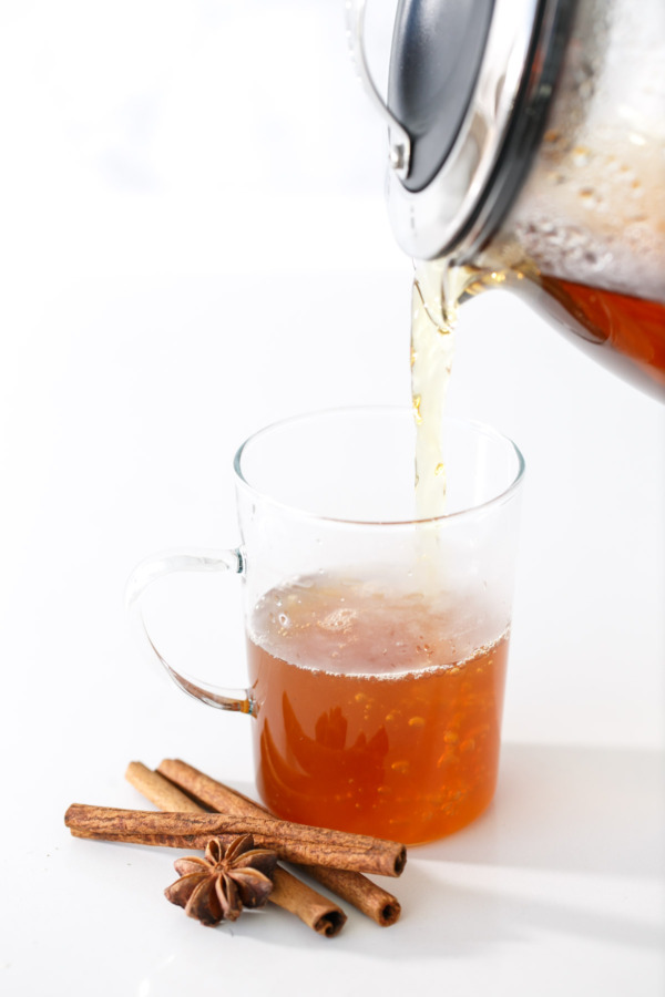 Spiced Chamomile Hot Toddy made with the KitchenAid Glass Tea Kettle