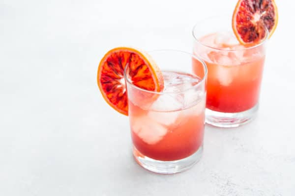 Sicilian Gin Spritz Cocktail with prosecco and blood orange juice