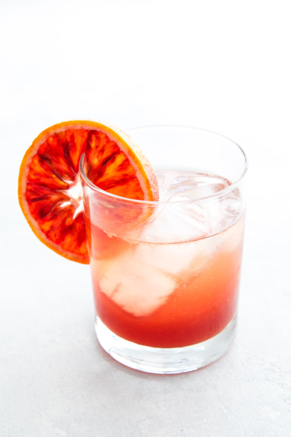 Sicilian Gin Spritz Cocktail with prosecco and blood orange juice