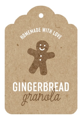 Printable Gingerbread Holiday Gift Tags