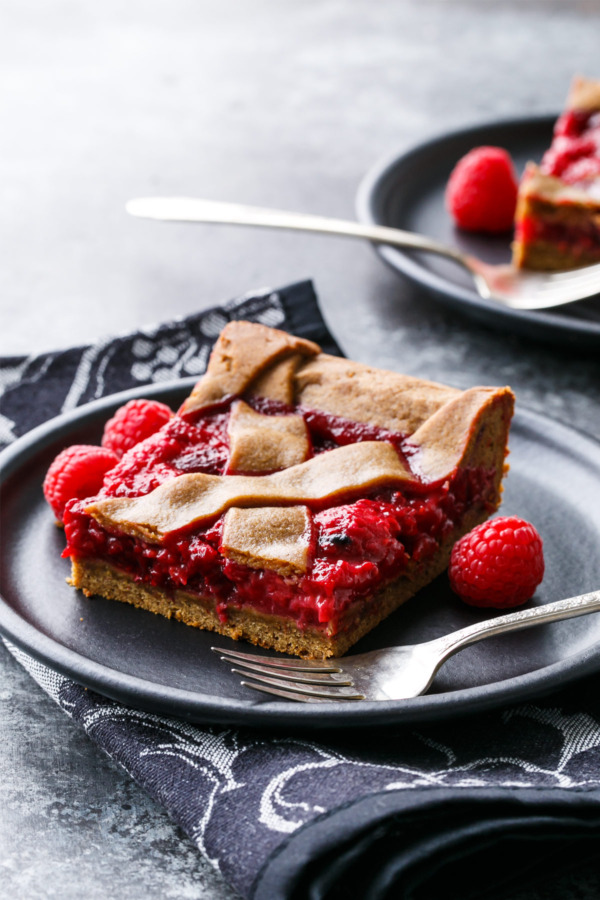 Raspberry Gingerbread Slab Pie