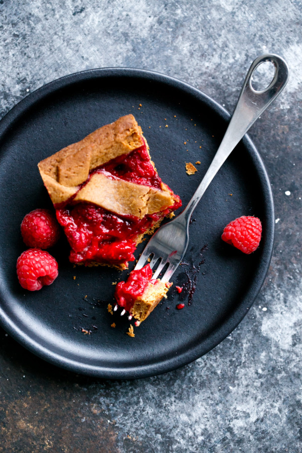 Raspberry Gingerbread Slab Pie