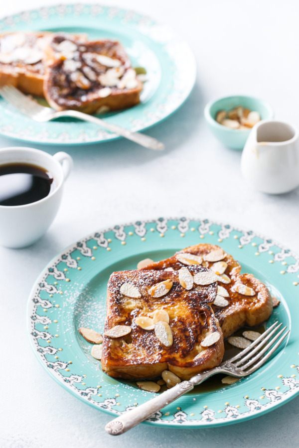 Horchata French Toast with Cinnamon Sugar and Toasted Almonds