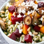 Beet & Barley Bowls with Beet Green Pesto