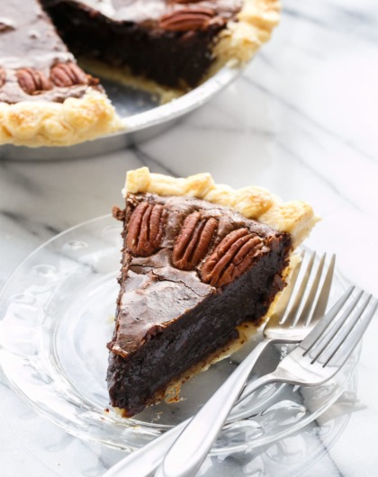 Dark Chocolate Fudge Pecan Pie