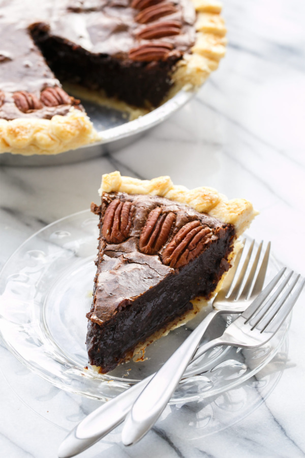 Dark Chocolate Fudge Pecan Pie