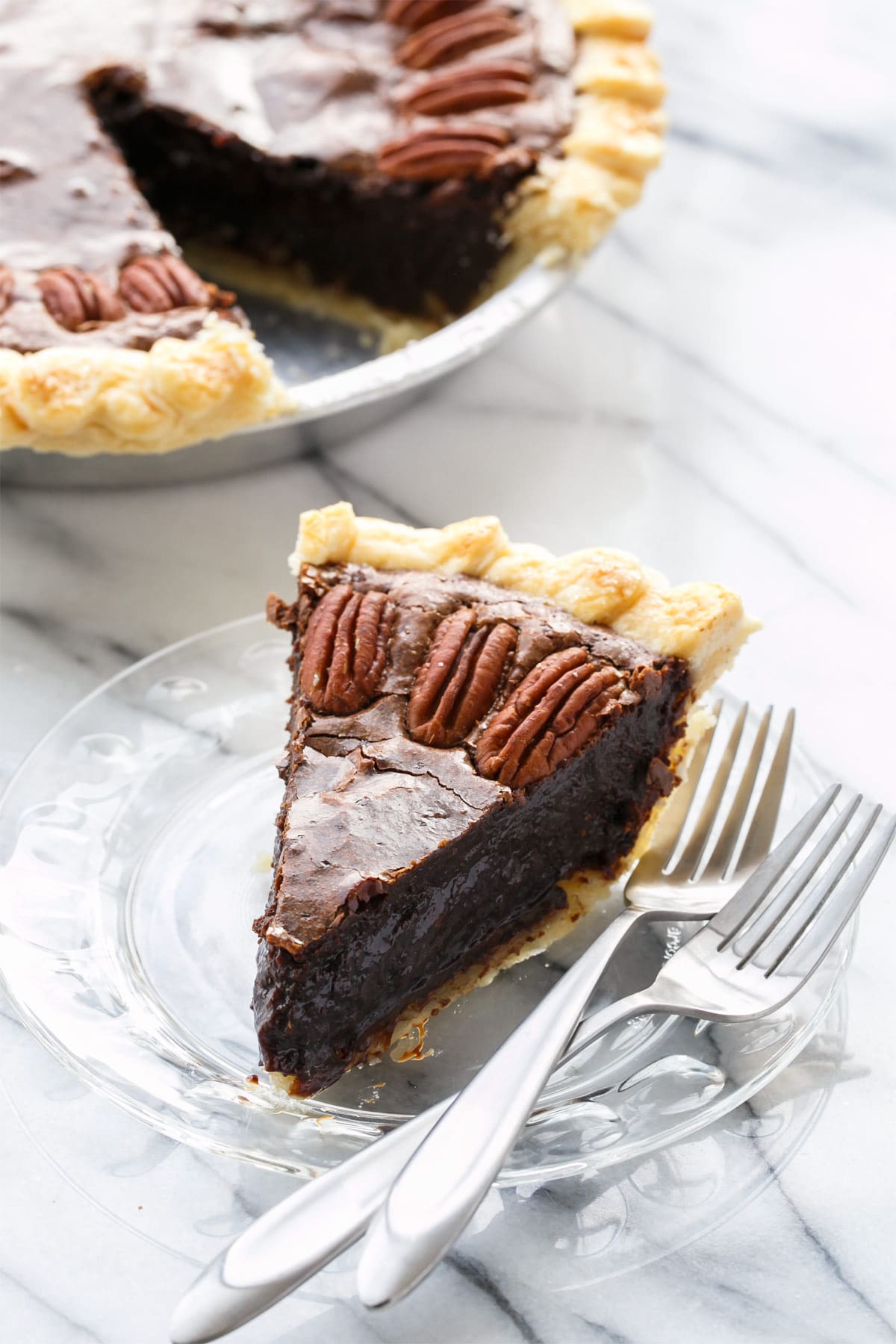 Chocolate Fudge Pecan Pie Love and Olive Oil
