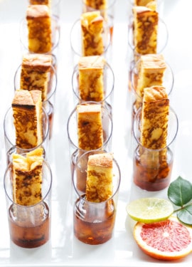 French Toast & Maple Syrup Shooters - Brunch party appetizer recipe