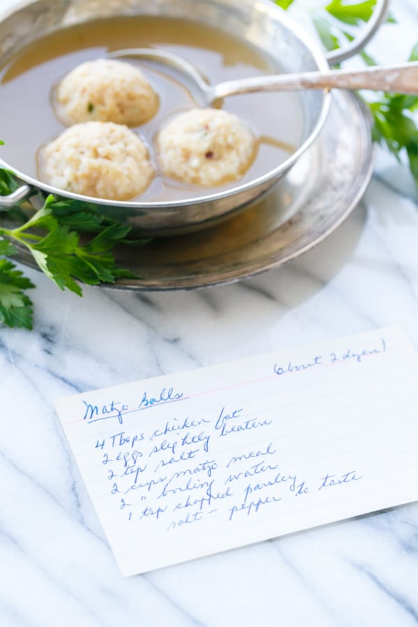 Traditional Matzo Ball Soup made using my grandmother's recipe