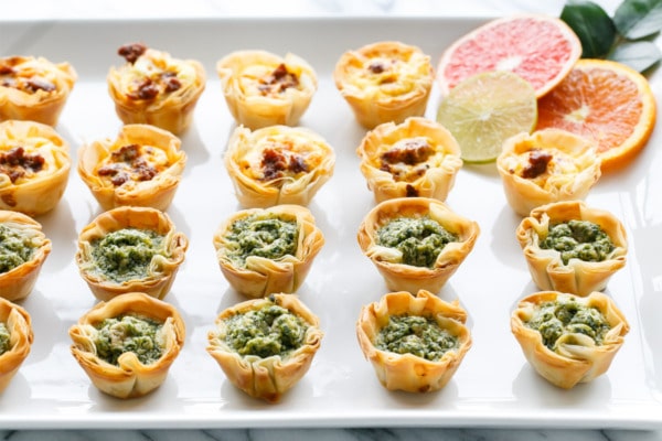 Mini Quiche Bites with Phyllo Crust