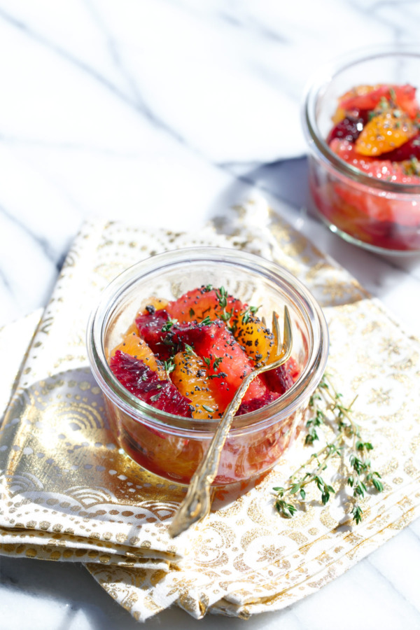 Poppyseed Citrus Salad with Thyme and Citrus Vinagrette Recipe