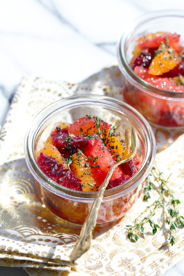 Too much citrus? This Winter Citrus Salad uses 3 kinds of citrus, with thyme and poppyseeds