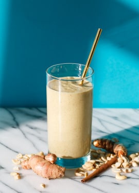 Golden Milk Smoothies sweetened with Dates and Honey