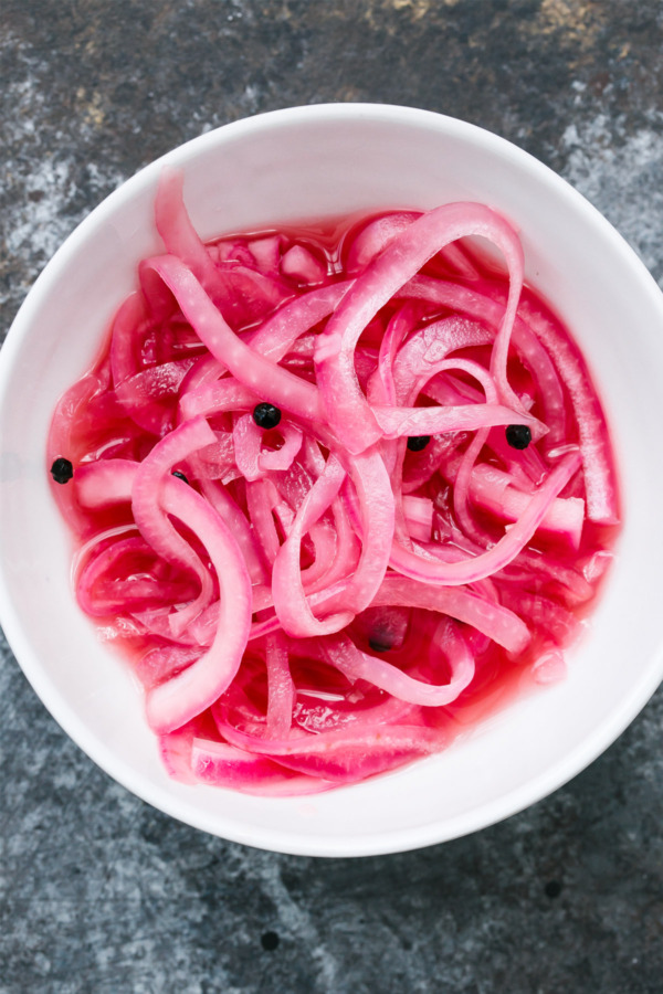 Quick Pickled Onions - The perfect topping for pulled-pork tacos!