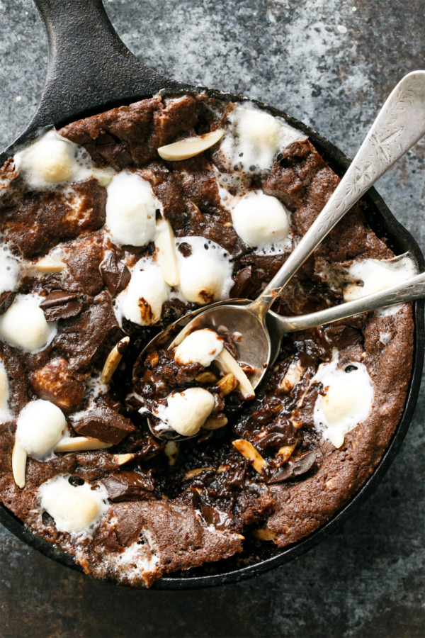 Chocolate Rocky Road Skillet Cookie Recipe