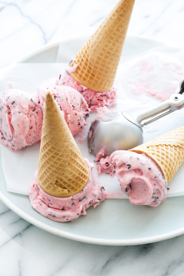 This Homemade Strawberry Ice Cream recipe is no-egg, no-cook, and packed with fresh strawberry flavor!