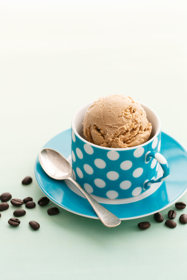 Vietnamese Iced Coffee Ice Cream made with Decaf coffee for the perfect late-night snack!
