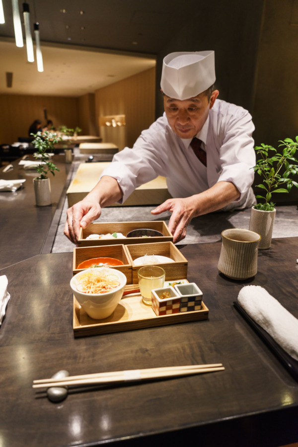 Traditional Japanese breakfast at Hilton Tokyo