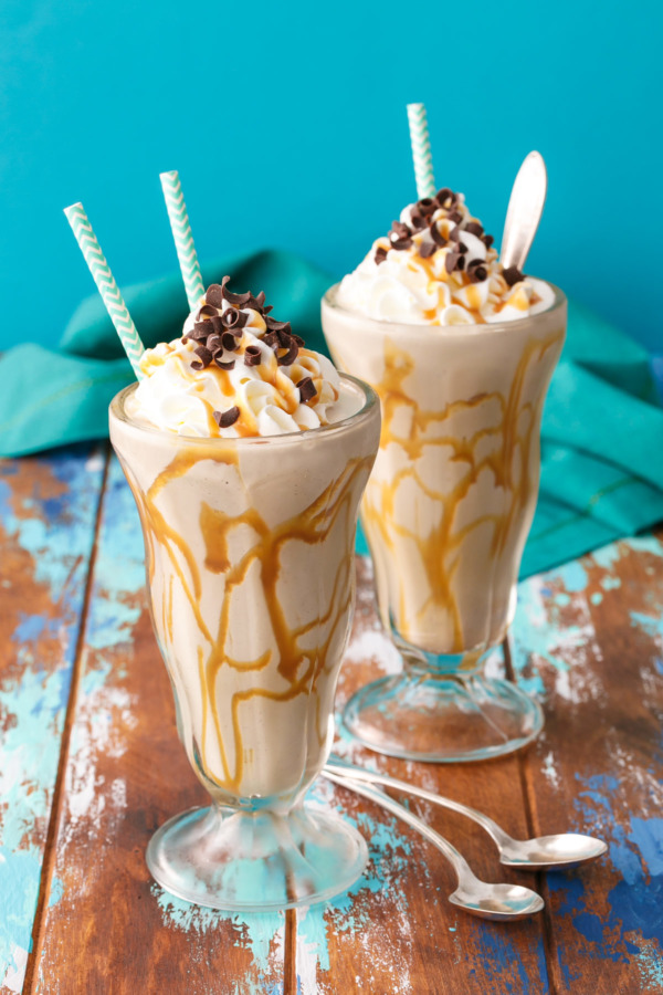 Cold Brew Caramel Coffee Milkshakes