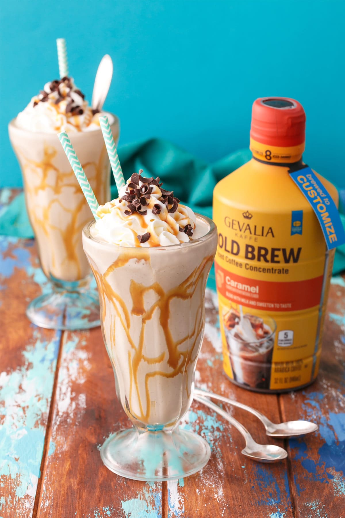Cold Brew Caramel Coffee Milkshakes Love and Olive Oil