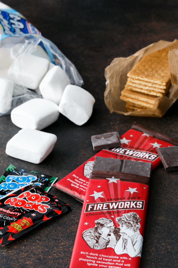 Ingredients to make Firecracker S'Mores