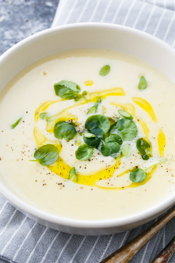 Green Garlic & Red Potato Soup