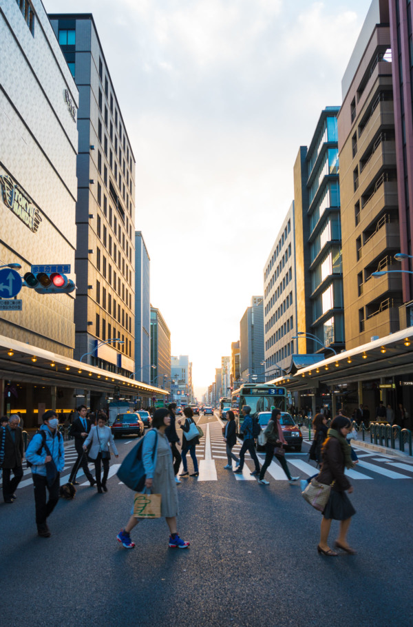 Kyoto Street at Sunset