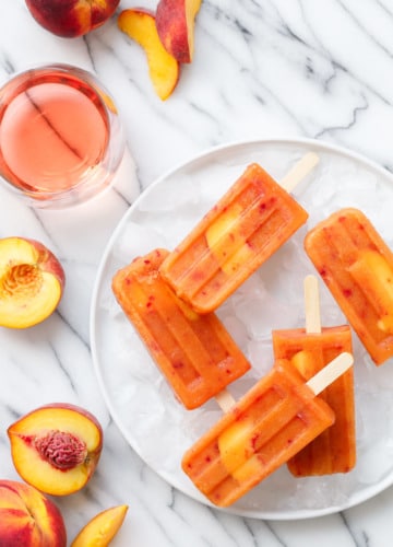 Fresh Peach & Rosé Wine Pops Recipe