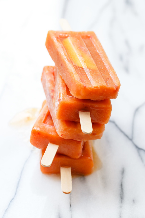 Peach Rosé Popsicles Recipe