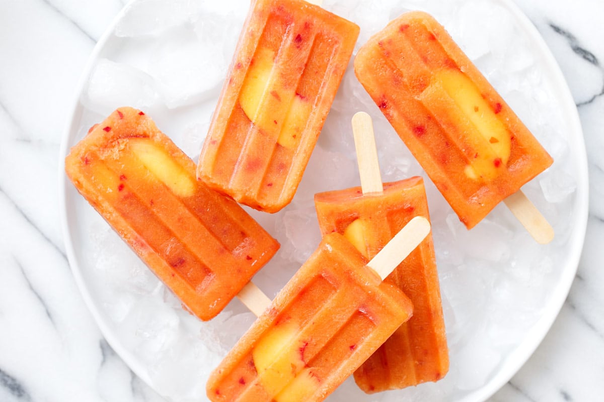 Peach Rosé Popsicles