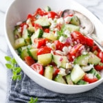 Cucumber Tomato Salad Recipe with Feta: A perfect recipe for a summer picnic!