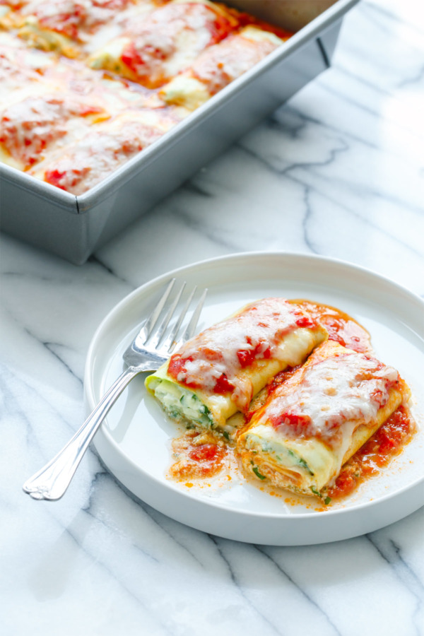 Spinach & Ricotta Zucchini Lasagna Roll-Ups Recipe