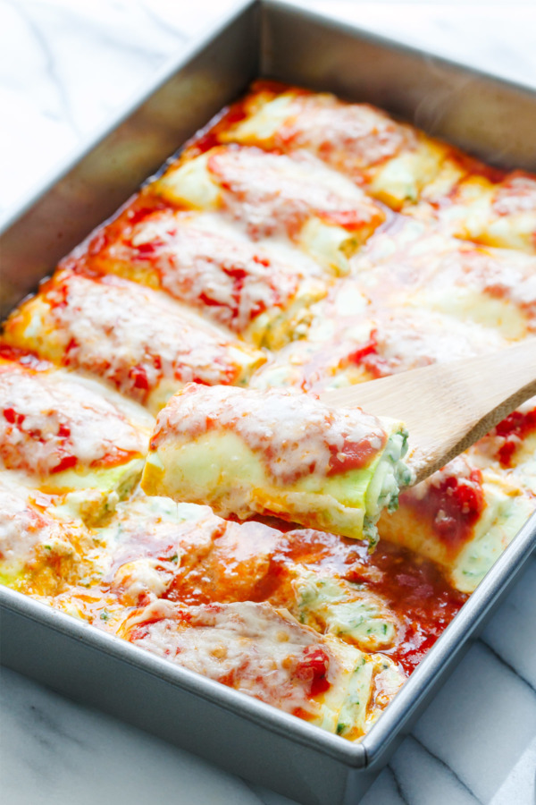 Easy Spinach & Ricotta Zucchini Lasagna Roll-Ups Recipe