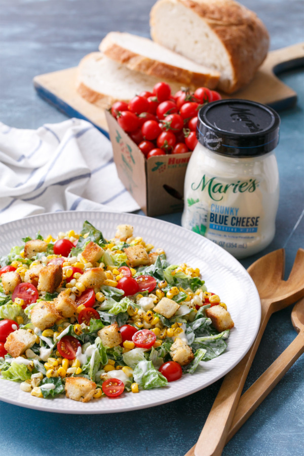 Chopped Romaine Salad with Marie's Chunky Blue Cheese Dressing