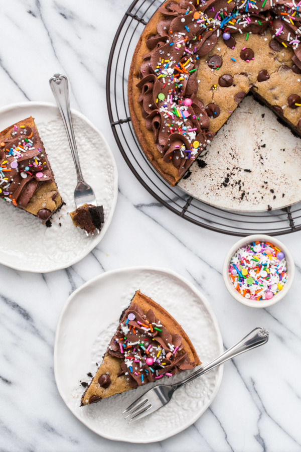 Frosted Chocolate Chip Cookie Pie Recipe