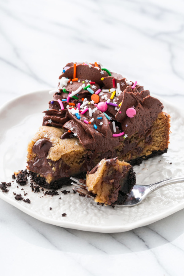 Chocolate Chip Cookie Pie - Crispy on the edges and gooey on the inside.