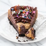 Chocolate Chip Cookie Pie - Cake meets pie meets giant chocolate chip cookie. YUM!