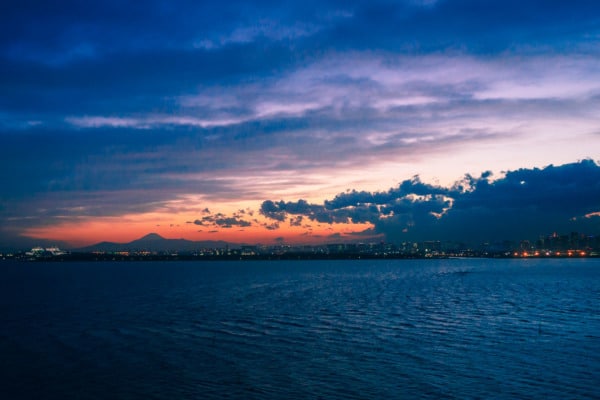 View of Tokyo at Sunset from Hilton Tokyo Bay hotel