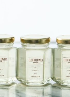 Homemade Elderflower Syrup Recipe made from fresh elderflowers