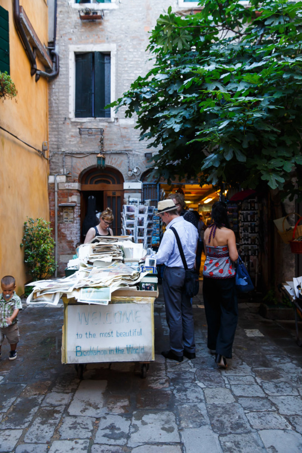 Libreria Acqua Alta in Venice Italy: The world's most picturesque bookstore.
