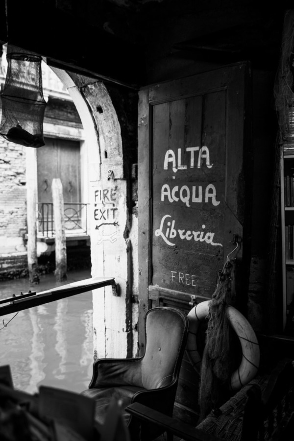 Libreria Acqua Alta in Venice Italy: The world's most picturesque bookstore.
