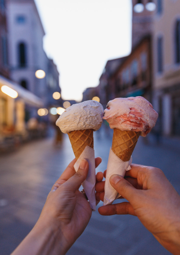 The 2nd best gelato in venice: Ricotta with honey and sesame from Gelateria Ca' d'Oro