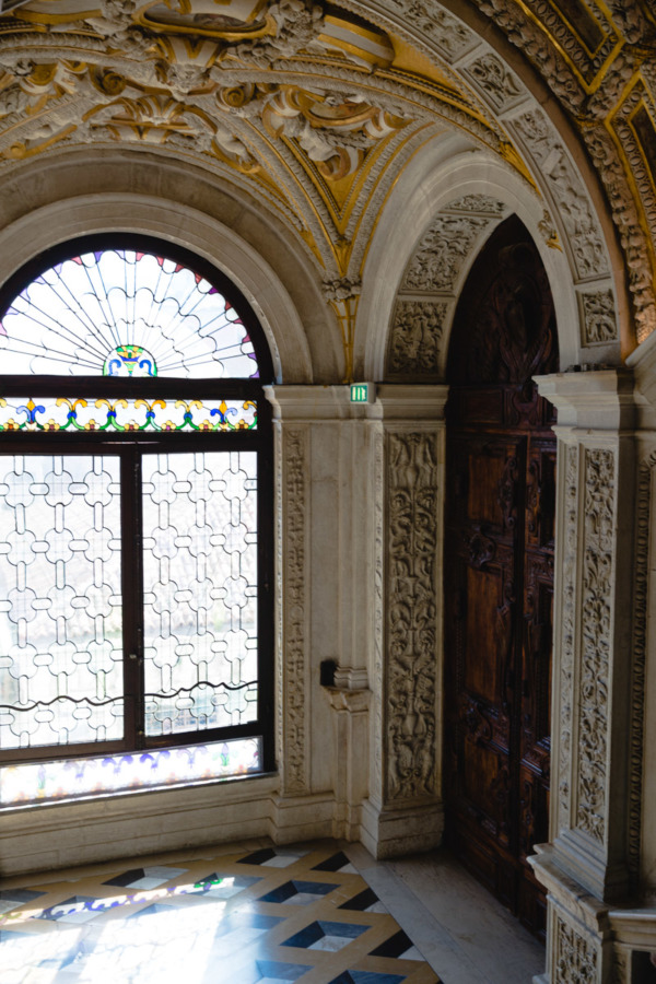 Stained Glass Windows in the Doge's Palace, Venice, Italy