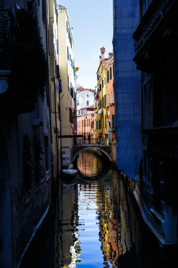 Shadowy canal, Venice Italy