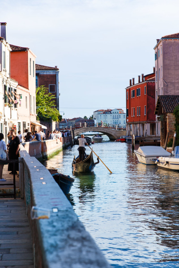 Cicchetti along the canal, Dorsoduro neighborhood, Venice Italy