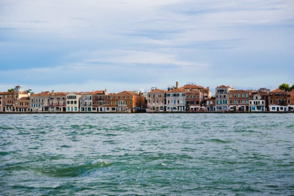 Looking across the water to Guidecca, Venice Italy